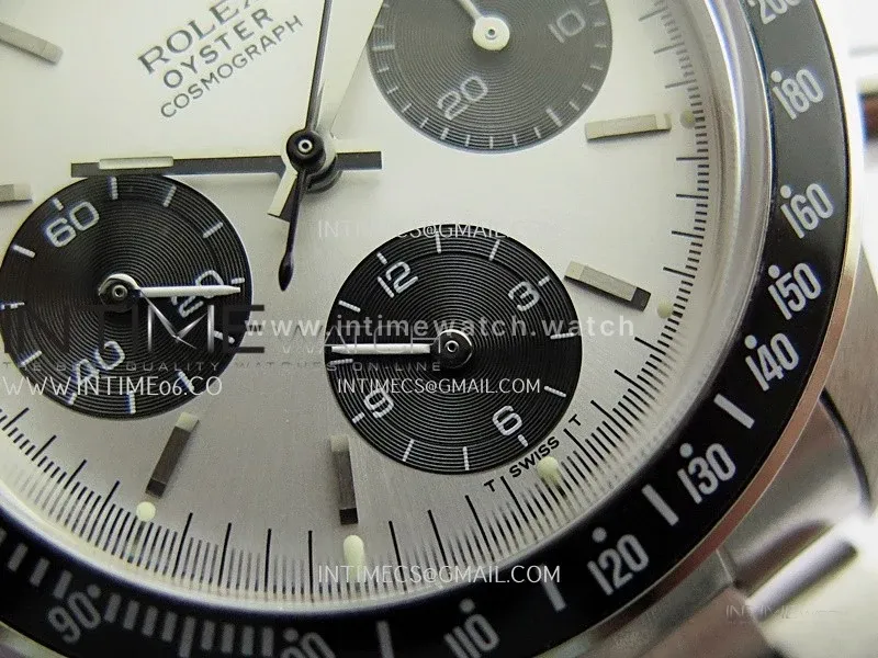 Daytona 6263 SS/Black Bezel MSF Best Edition Silver Dial Black Subdials On SS Bracelet Venus 75