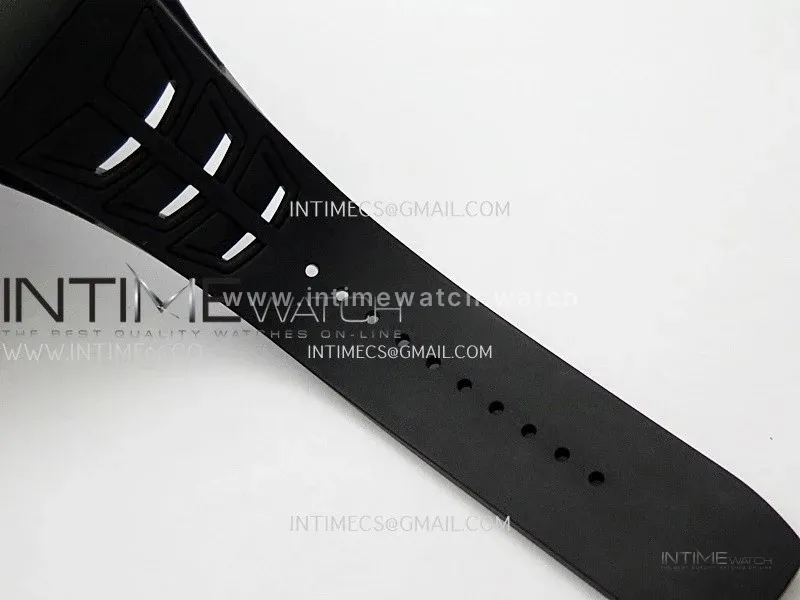RM055 Black Crown And Inner Black Ceramic ZF 1:1 Best Edition Skeleton Dial On Black Rubber Strap RMUL2 Super Clone