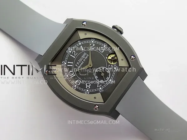 F.P.Journe Elegante PVD AVF Best Edition Black Dial On Gray Rubber Strap Quartz