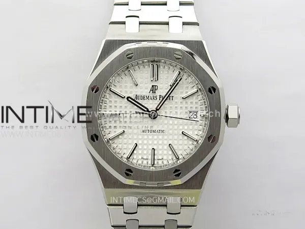 Royal Oak 37mm 15450 SS IPF 1:1 Best Edition Silver Dial on SS Bracelet SA3120 Super Clone
