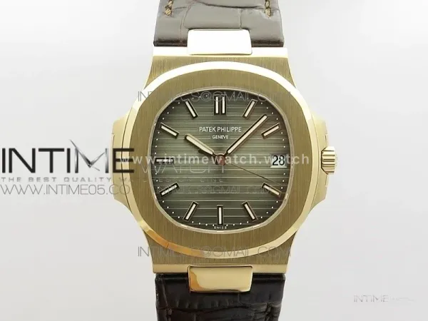 Nautilus 5711/1R PPF V4 1:1 Best Edition Brown Textured Dial on Brown Leather Strap 324CS