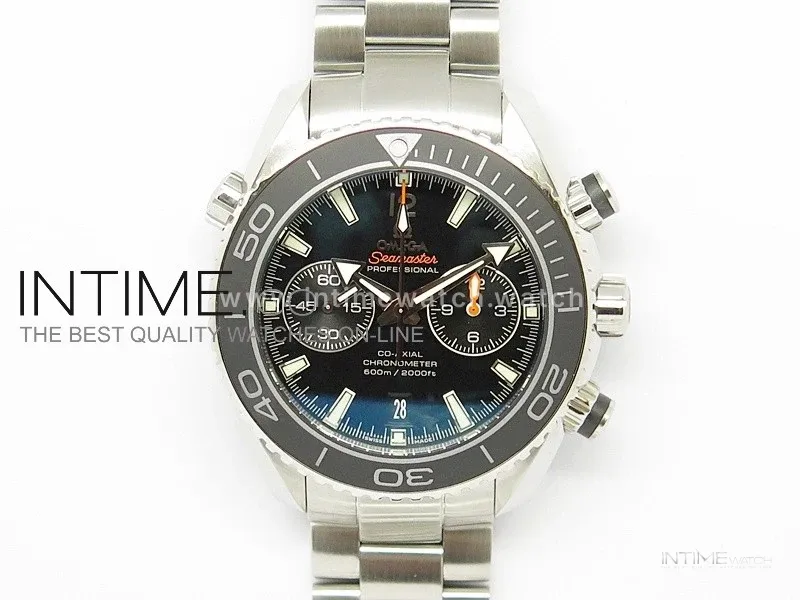 Planet Ocean 45mm Black Ceramic Bezel SS BP 1:1 Best Edition on SS A7750