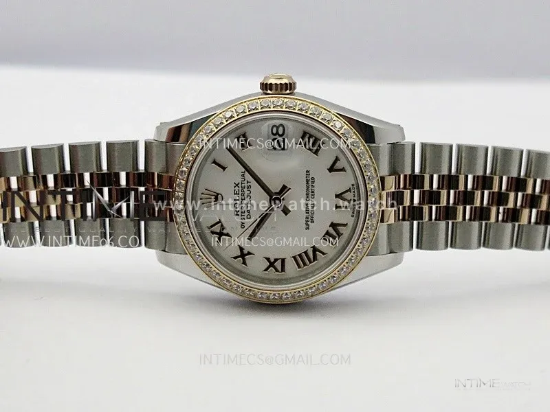 DateJust 31mm 904L SS/RG ONE Factory Best Edition White Dial Roman Marker On 904L/RG SS Jubilee Bracelet A2236