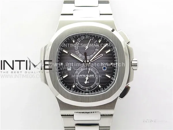 Nautilus 5990 SS SPPF 1:1 Best Edition Gray Dial on SS Bracelet Super Clone A28-520
